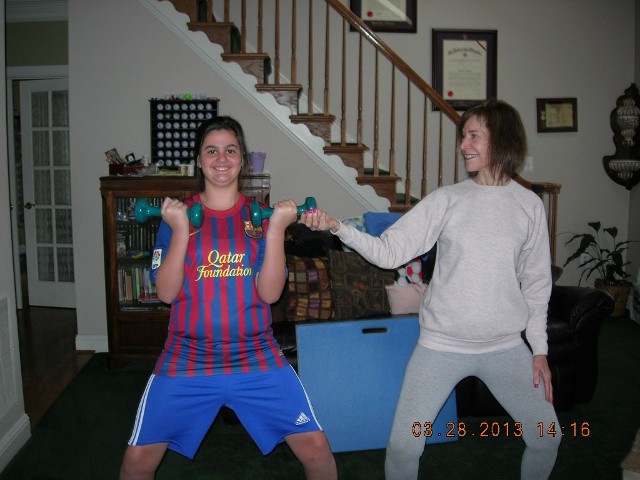 With Rachel, Age 12